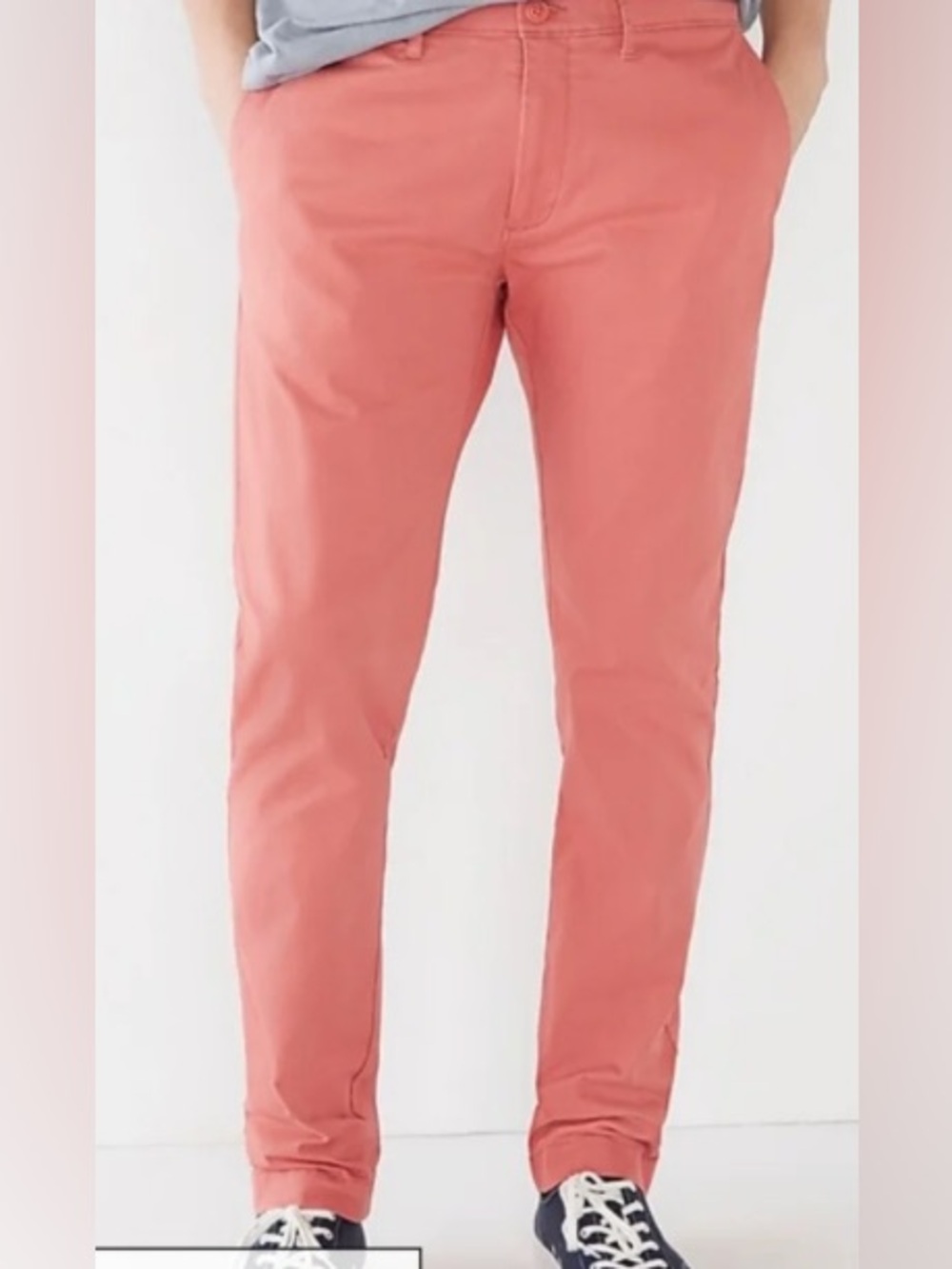 J. Crew Men's Salmon 484 Slim Fit Chino Pants